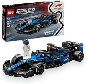 LEGO Speed Champions Williams Racing FW46 F1 Race Car for 10+ Year Old Boys & Girls, Kids Toy Model Building Kit with Collectible Formula 1 Driver Minifigure, Home Office Decor for Racing Fans 77249