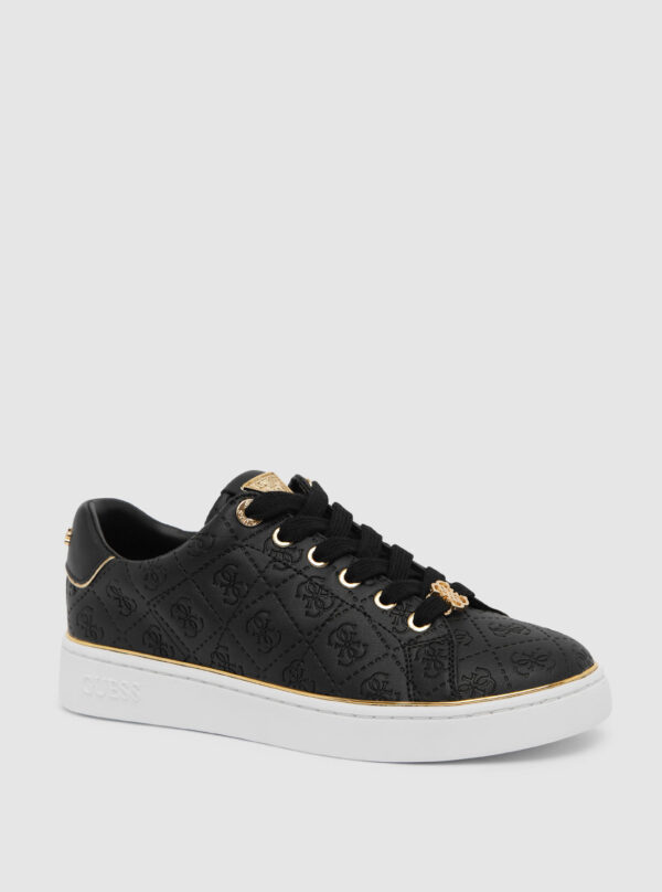 Black beary low-top sneakers