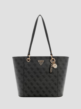 Black logo noelle small elite tote bag