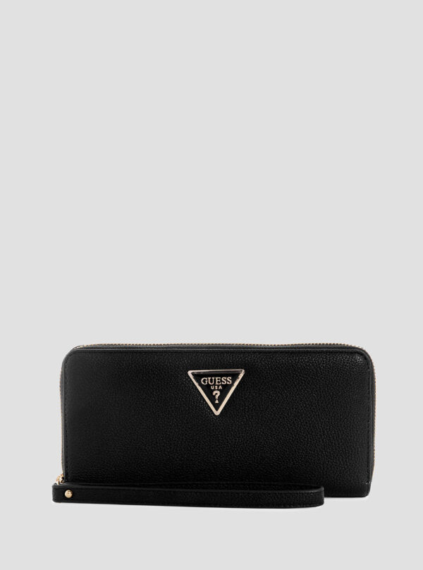 Black laurel large wallet