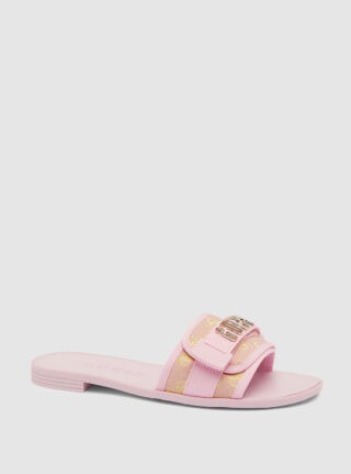 Pink logo elyze slide sandals