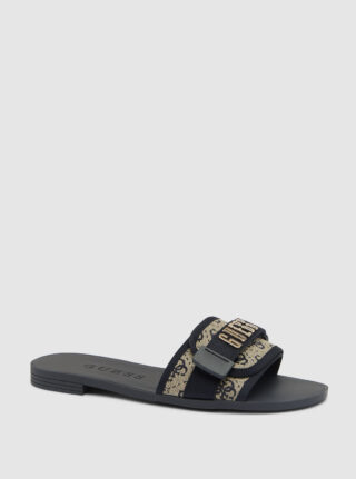 Navy logo elyze slide sandals