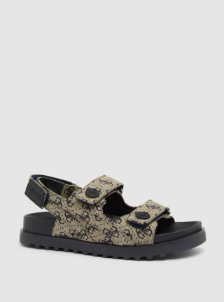 Navy logo fadey flat sandals