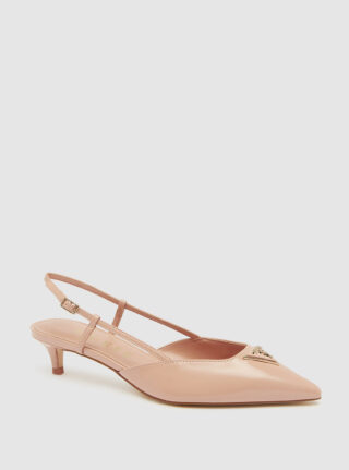 Beige jesson slingback heels