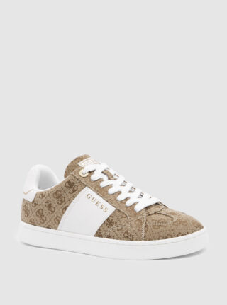 Brown logo jrone low-top sneakers