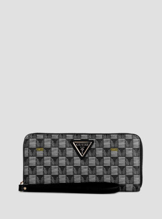 Black logo g wave medium wallet