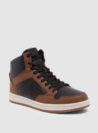 Black brown luny high top sneakers