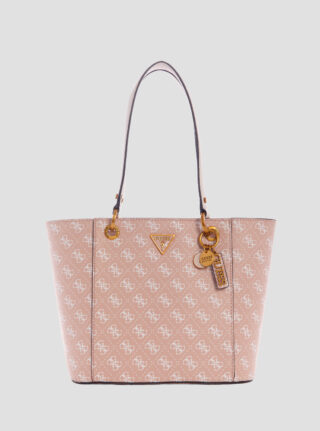 Pink logo noelle small elite tote bag