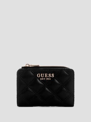 Black giully zip around card case