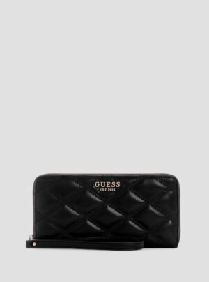 Black tamsin large zip wallet