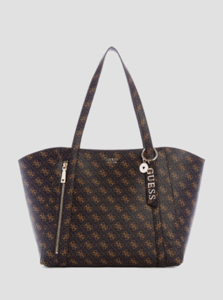 Brown logo naya tote bag