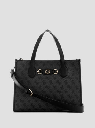 Black logo izzy 2 tote bag
