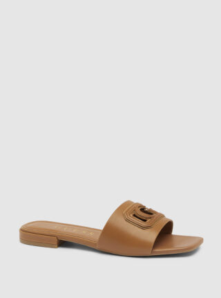 Brown tarisha slide sandals