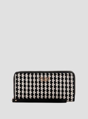 Black multi mirema large zip around wallet