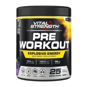Vital Strength Pre Workout Powder Nuclear Grape 225g