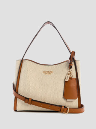 Beige brown nicolette small girlfriend satchel