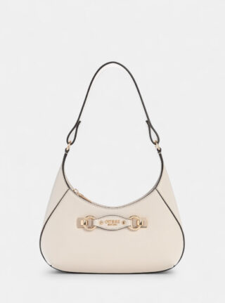 White mimina top zip shoulder bag