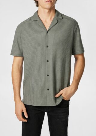 Military Green Matera Textured Shirt