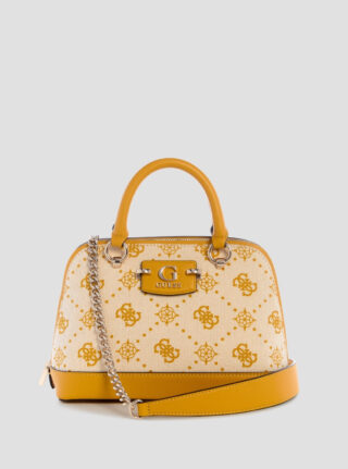 Yellow logo neda dome satchel