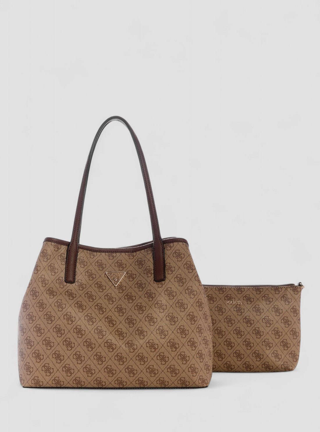 Brown logo victtoria 2-in-1 tote bag