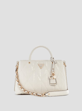 White logo aldina girlfriend satchel bag