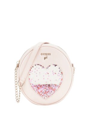 Pink mini crossbody circle bag