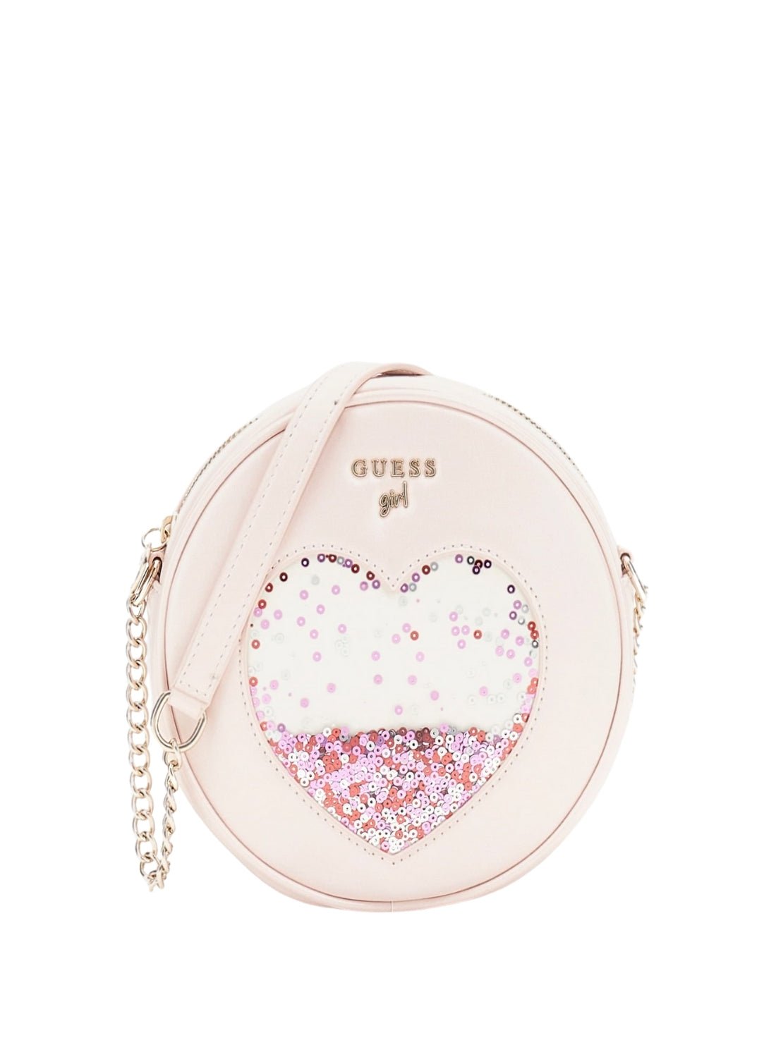 Pink mini crossbody circle bag
