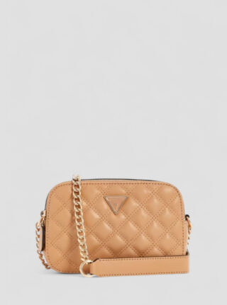 Beige giully camera crossbody bag