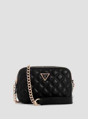 Black giully camera crossbody bag