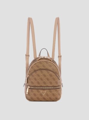 Brown logo manhattan backpack