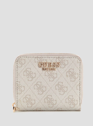 White logo laurel small wallet