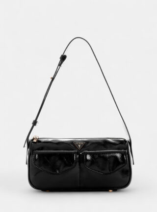 Black waldena small top zip shoulder bag