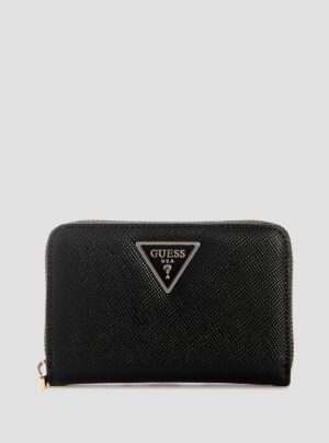 Black laurel medium zip around wallet