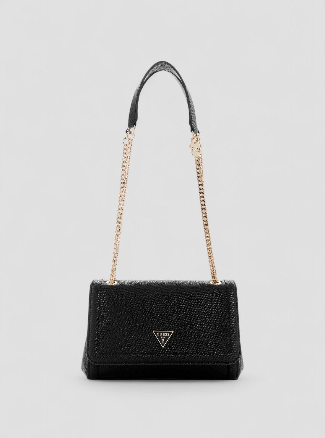 Black noelle convertible crossbody flap bag