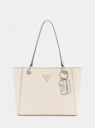 Beige noelle double compartment small tote bag