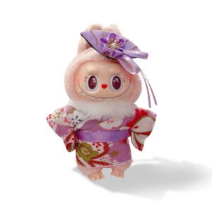 Labubu Outfit - Japanese Style Purple Kimono