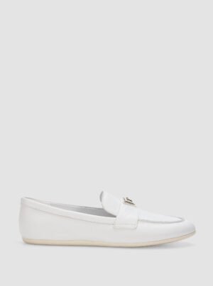 White baylon loafers