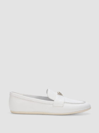 White baylon loafers