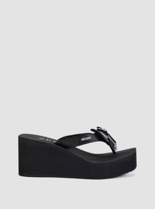 Black damani wedge sandals