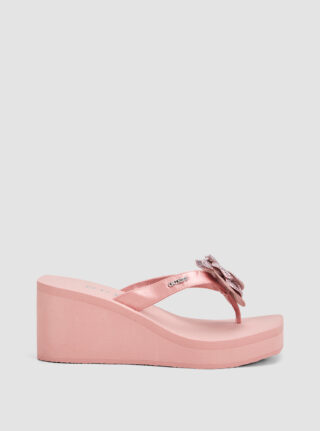 Pink damani wedge sandals