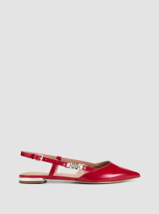 Red franie flats