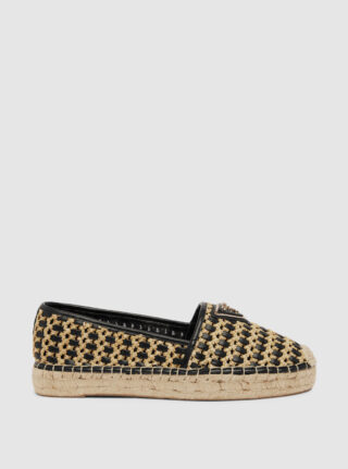 Black woven jolandon flats