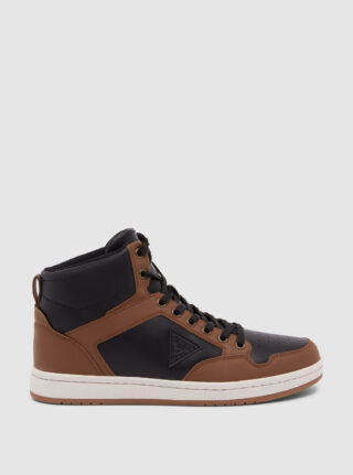 Black brown luny high top sneakers