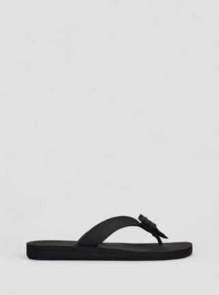 Black tuta slip-on sandals