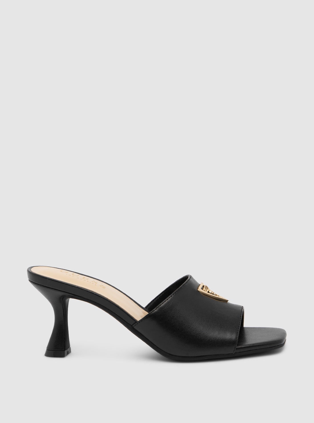 Black wrenly heeled mules