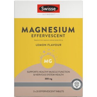Swisse Ultiboost Magnesium 300mg 60 Effervescent Tablets