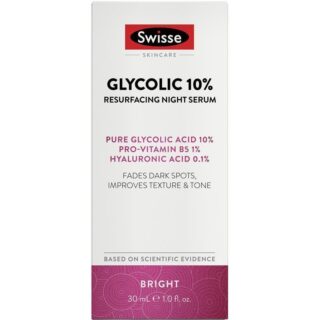 Swisse Skincare Glycolic 10% Resurfacing Night Serum 30ml
