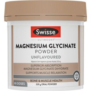 Swisse Ultiboost Magnesium Glycinate Unflavoured Powder 320g