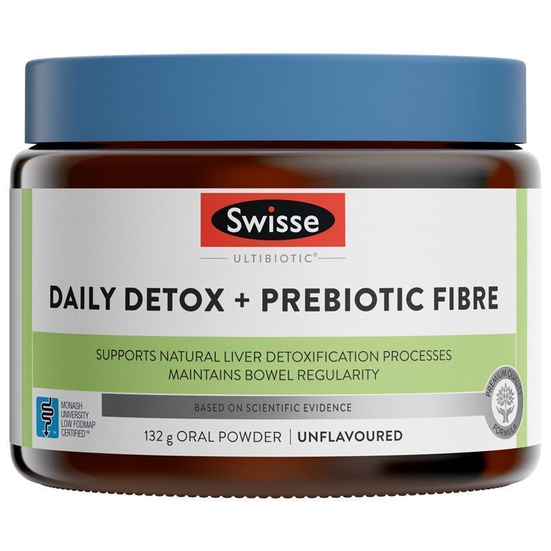 Swisse Ultibiotic Daily Detox + Prebiotic Fibre Powder 132G
