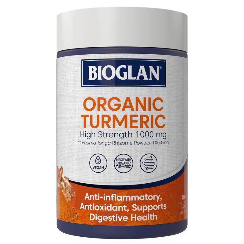 Bioglan Organic Turmeric 1000mg 100 Tablets
